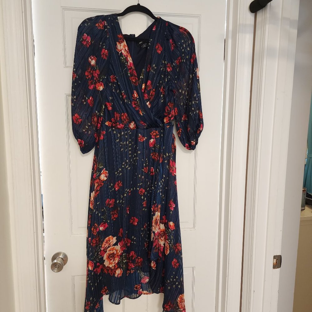 DKNY Floral Faux Wrap Dress - Picture 3 of 7